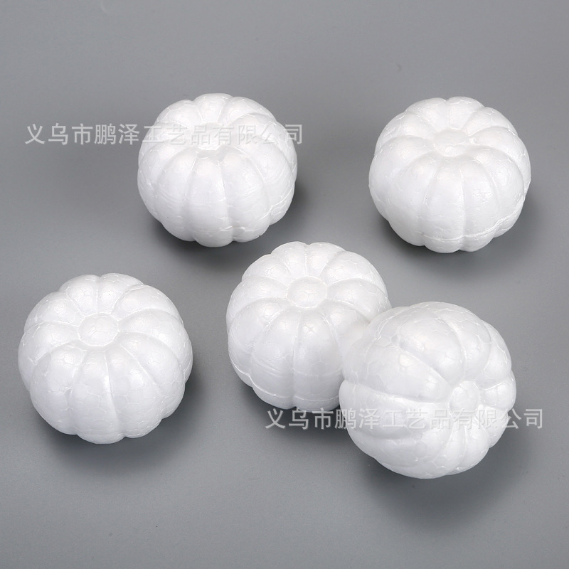Foam Pumpkin White Billet Kindergarten DIY Handmade Children's Painted Accessories Halloween Christmas Simulation Pumpkin