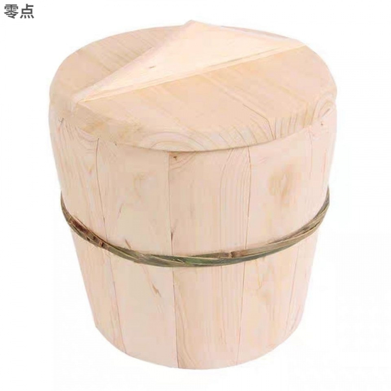 Wooden Steaming Bucket for Rice, Commercial Steaming Bucket, Fir Wood Steaming Bucket, Household Traditional Steaming Base for Glutinous Rice from Guizhou Rural Areas