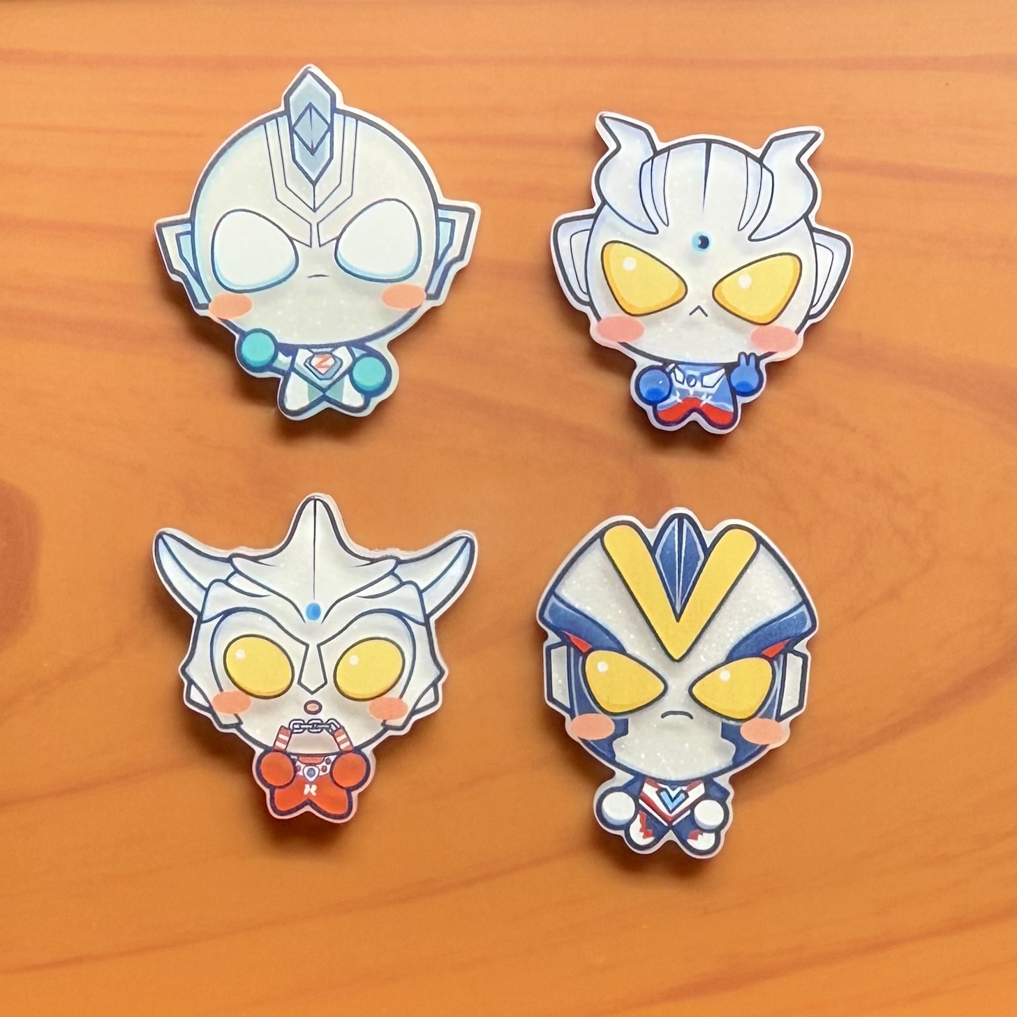 Acrylic cute cartoon Ultraman series diy jewelry accessories patch children's badge brooch wholesale