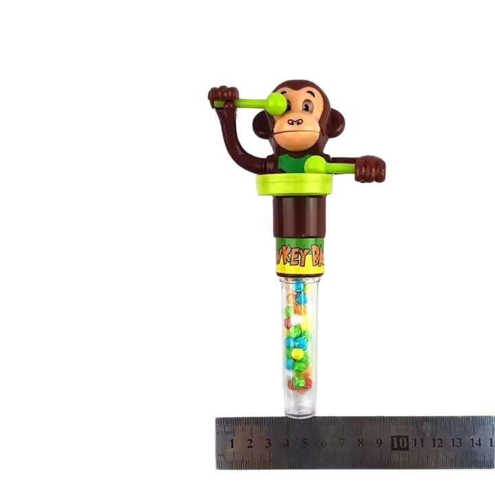 Press Drumming Monkey Can Hold Candy, Fun Cartoon Animal Shape, Supermarket Mother and Baby Educational Stall Toy Supply