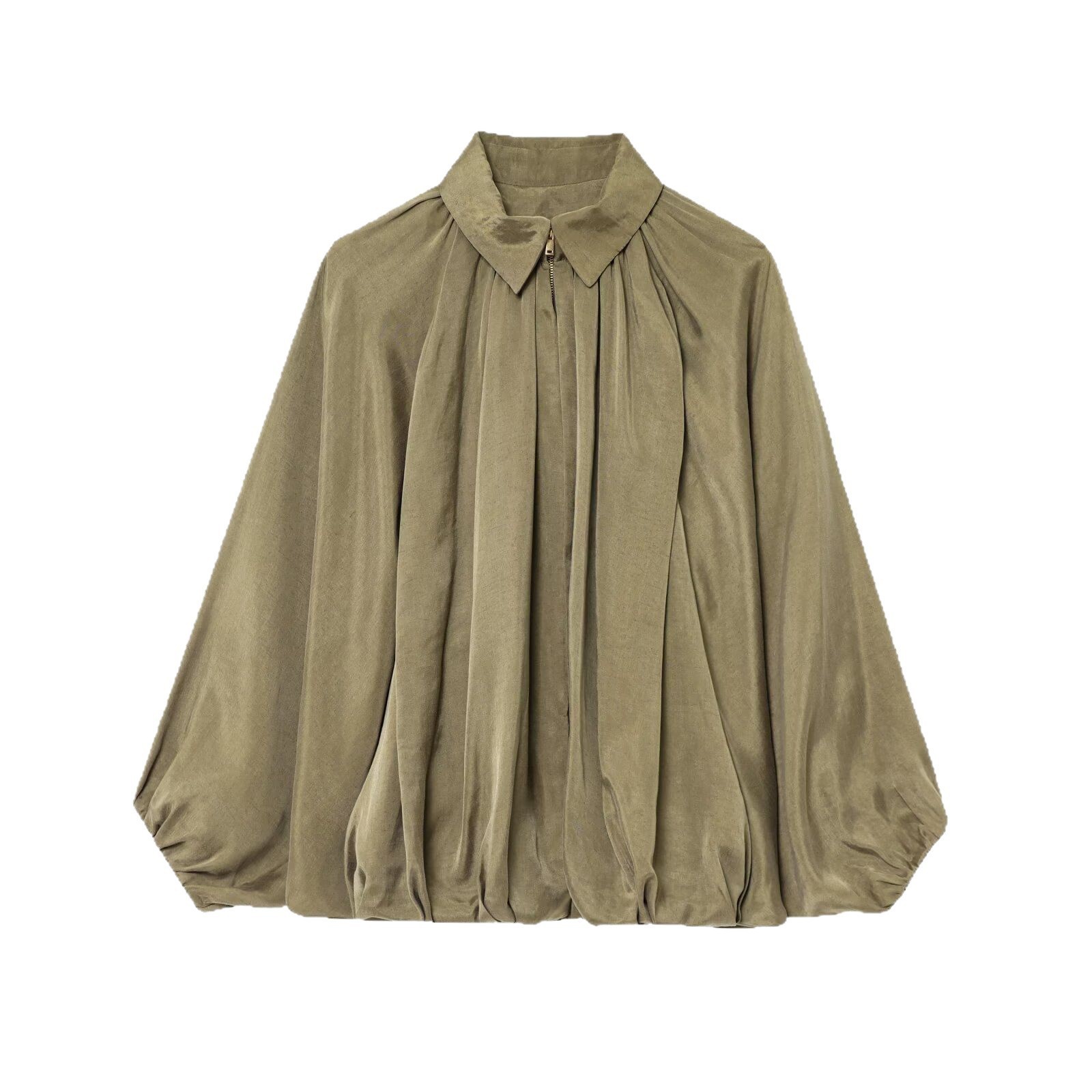 ZA cross-border foreign trade source 2025 spring new fashion loose bat sleeve puffy bomber jacket coat