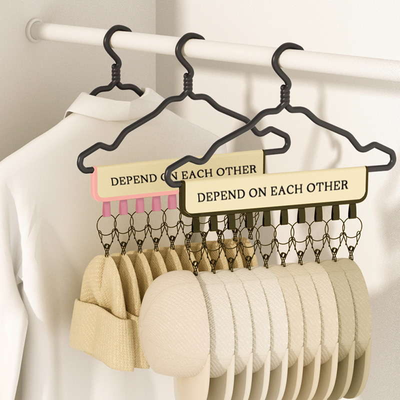 Household Clothes Hanger Hat Storage Artifact Dormitory Hat Rack Duckbill Cap Hook Household Baby Multi-Clip Clothes Hanger