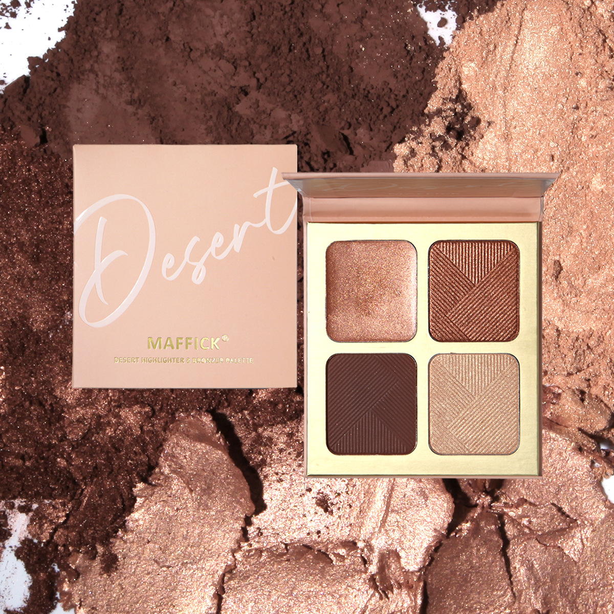 Cross-Border Desert High-Gloss Contouring Palette Nose Shadow Three-Dimensional Brightening Skin Tone All-In-One Eye Shadow Palette Wholesale Repair Long-Lasting Makeup Shaping