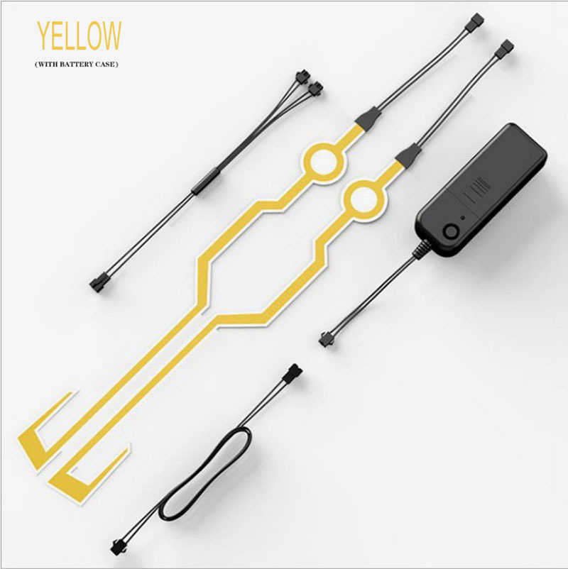 Helmet Light Strip Manufacturer in Stock 5V Rechargeable Driver One Tray Four Light Strips Helmet El Light Strips