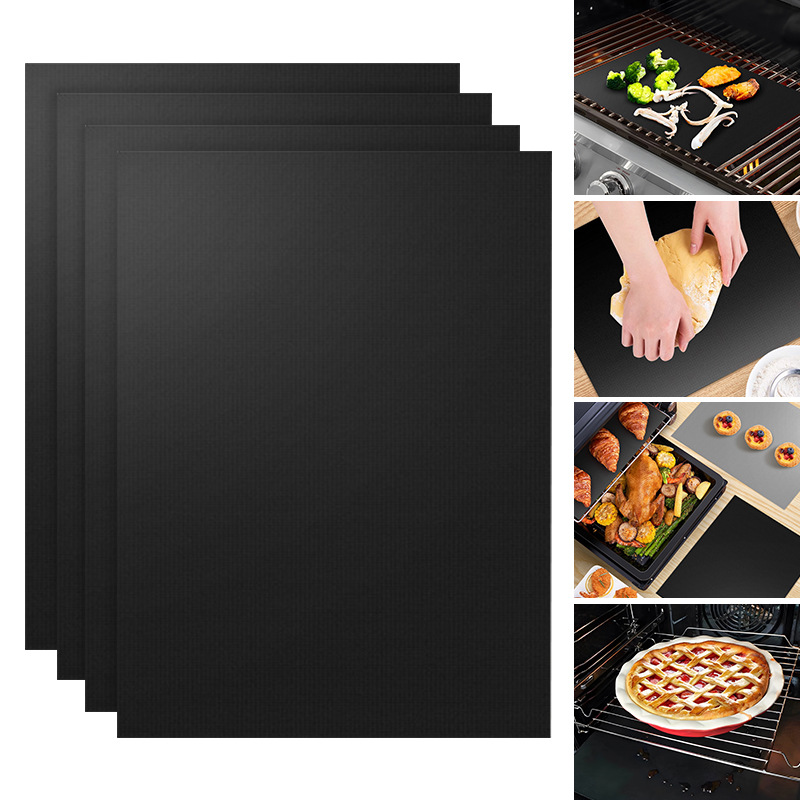 Teflon Stove Mat Outdoor Teflon Barbecue Mat High Temperature Washable Oil-proof Anti-fouling Gas Stove Cleaning Mat