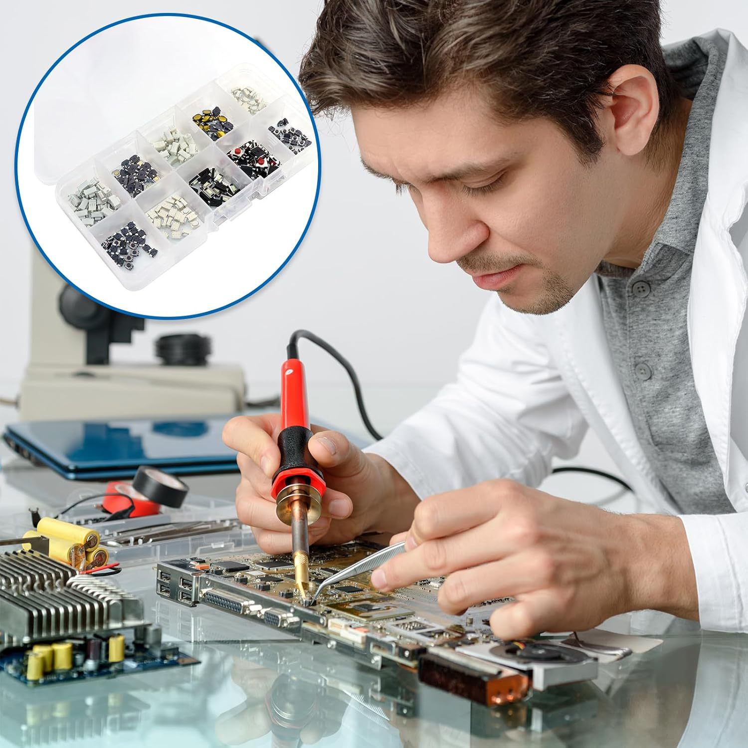 Chri 250 Stück Tactile Push Button Switch Microswitch Mom