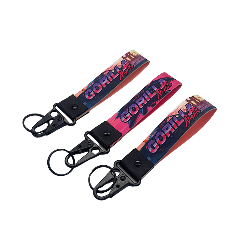 Factory Supply Custom Heat Transfer Printing Car and Motorcycle Keychains Anti-Lost Brand Logo Printed Keychains