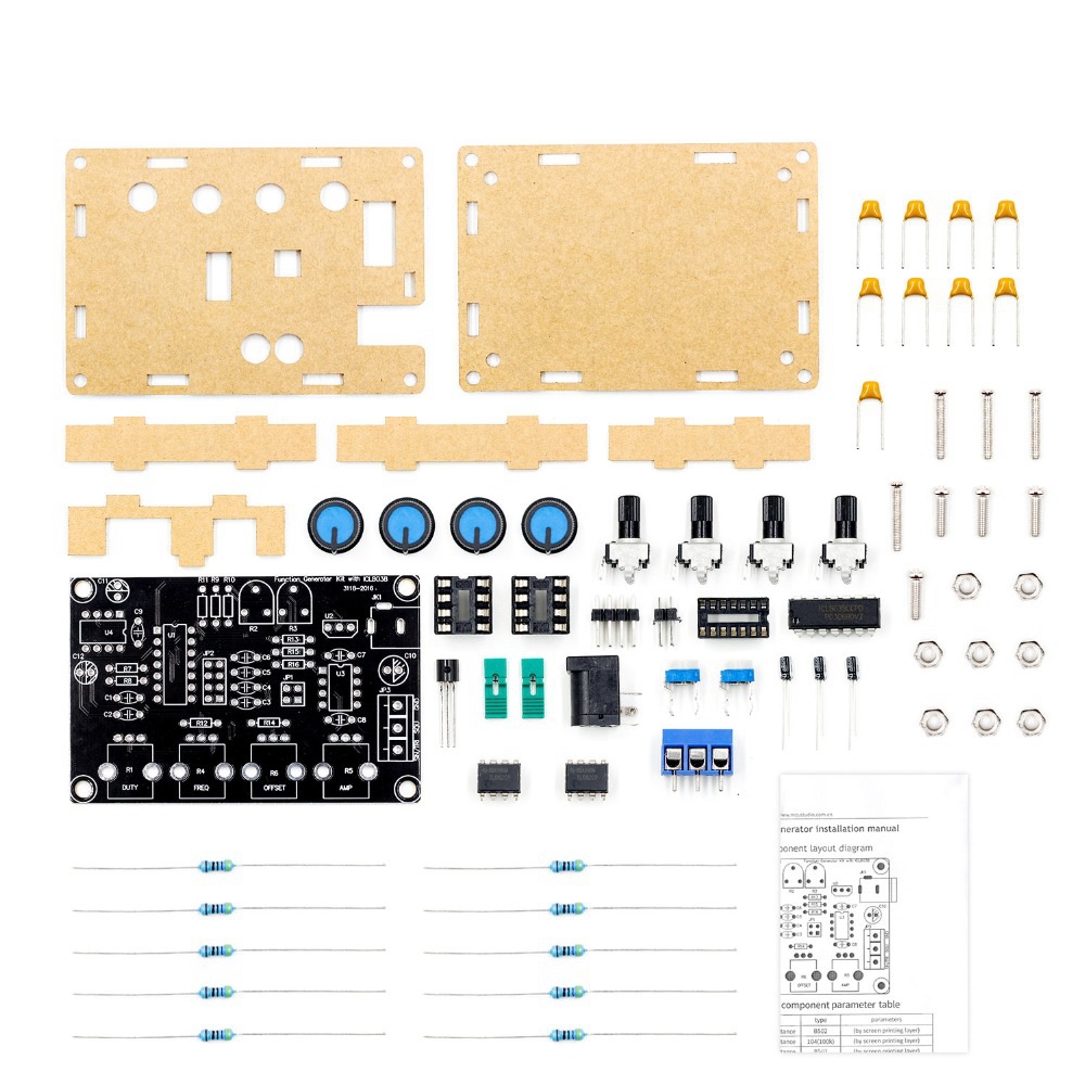 ICL8038 multi-function low frequency signal generator DIY kit parts with Shell xr2206 upgraded version