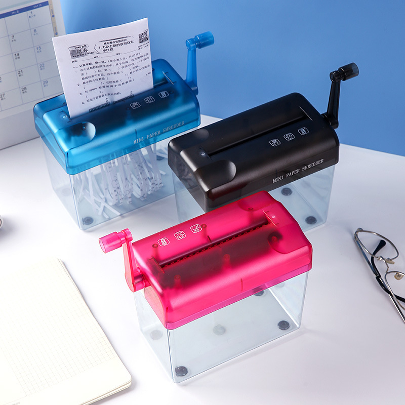 Manual paper shredder office mini household manual small paper shredder tool hand crushes A4 paper card shredder