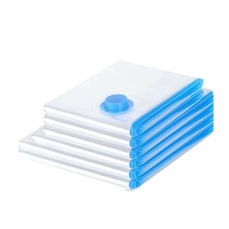 Blue Fully Transparent Travel Vacuum Compression Bag Cross-Border Hot-Selling Vacuum Storage Compression Bag Moisture-Proof and Mildew-Proof Packaging