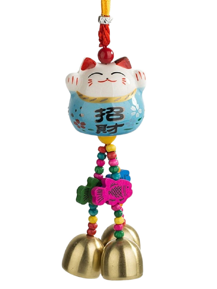 Luckcat Ceramic Small Wind Bell Hanging Ornaments Door Bell Entry Door Bell Pendant Hanging Door Store Opening Reminder Bell