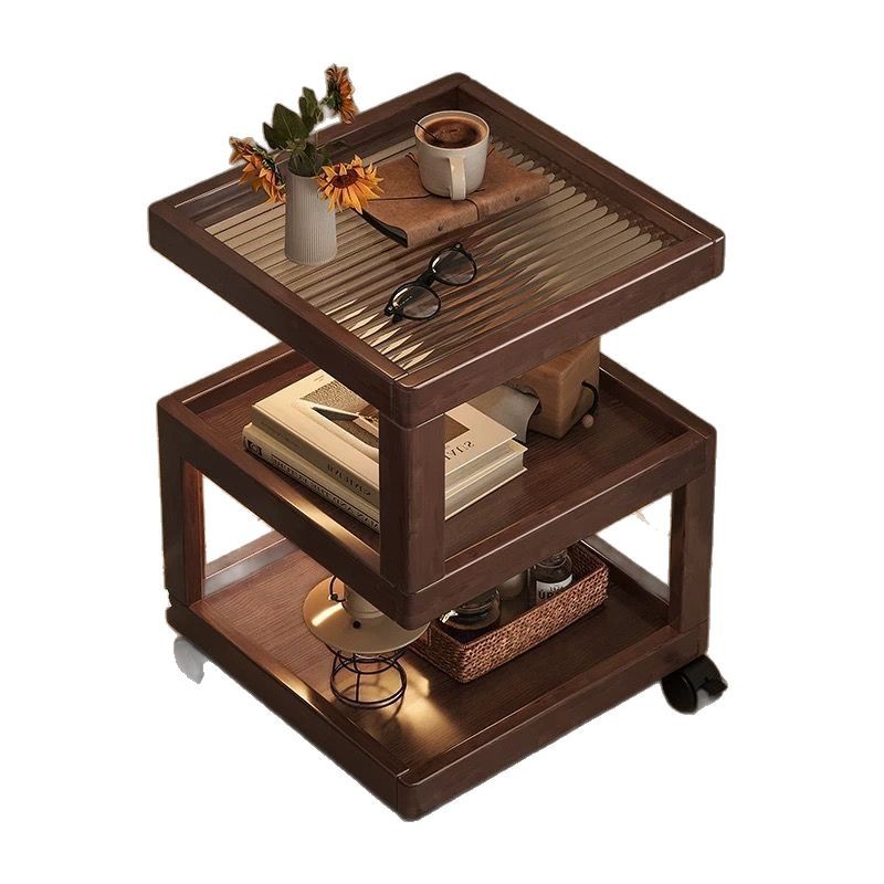 Light Luxury Living Room Sofa Side Table Tea Table Modern Simple Bedside Table Mobile Creative Bedside Small Coffee Table Small Table Narrow