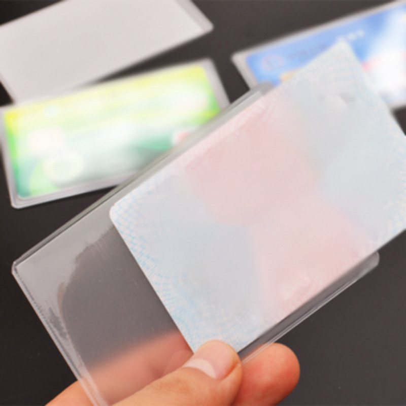Transparent Frosted Plastic Traffic Certificate Card Holder Anti-magnetic Bank Card Holder IC Card Holder ID Card Bus Protective Cover