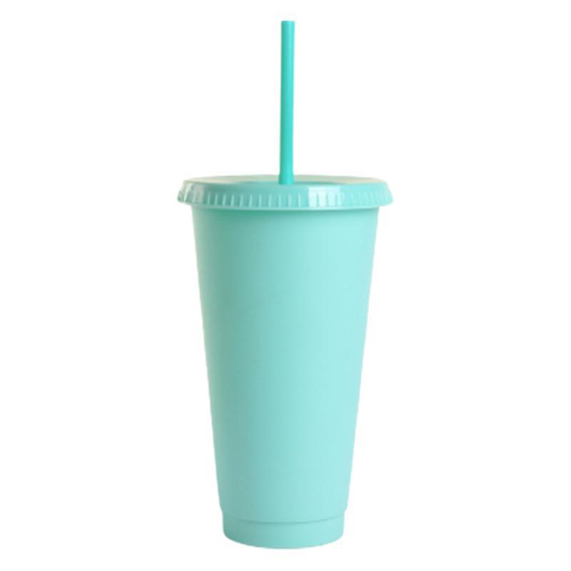 Cross-border hot-selling plastic pipette cups with high color value frosted casual cups catering tea bar supply drinking cups factory wholesale