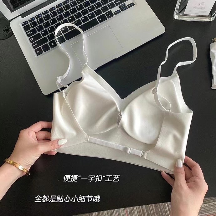 No bra push up drooping sexy light corner cup you support sexy beauty triangle sense anti-underwear French steel ring see