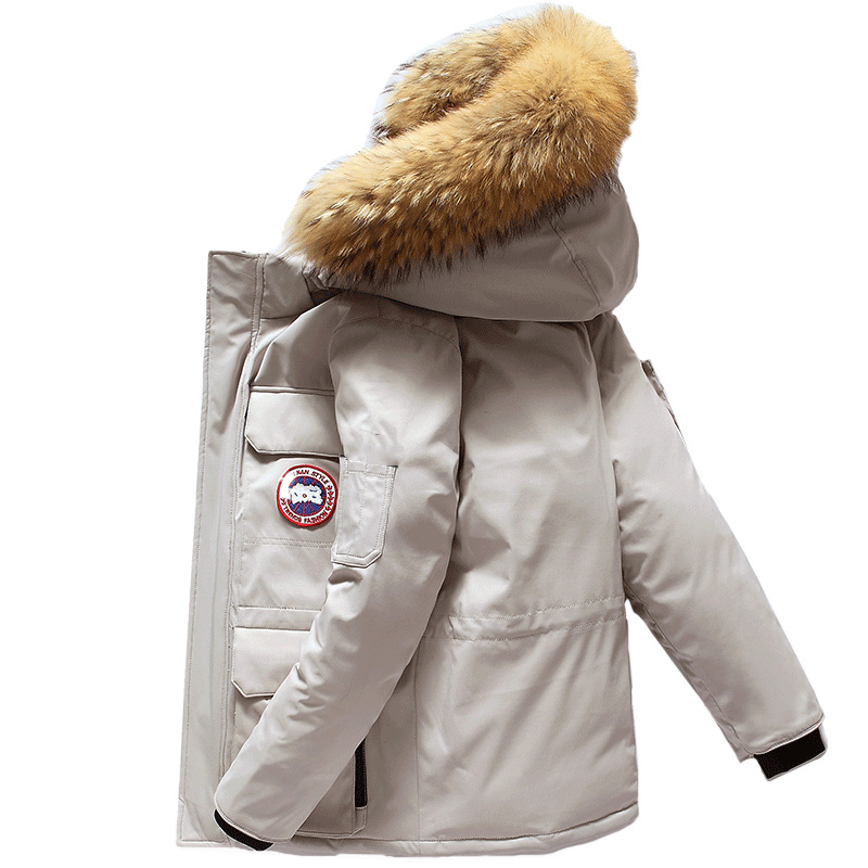 Cross-Border Men's down Jacket, Men's Workwear, Thickened, Youth Trendy Casual Winter Jacket for Men and Women, Couple's Warm Coat, Trendy