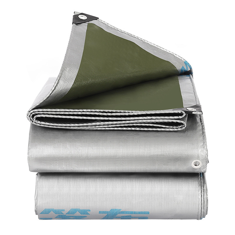 Processing and Custom-Made Truck Rainproof Cloth, Wear-Resistant and Anti-Aging, Shengde Silver-Green Tarpaulin, Cargo Yard Cover, Manufacturer Wholesale