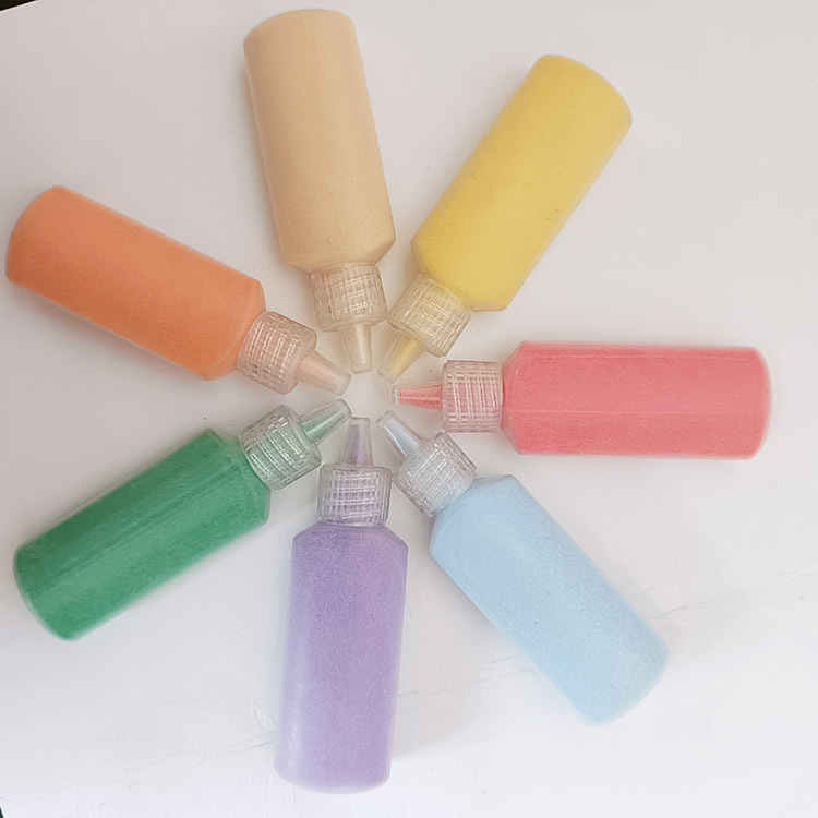 Manufacturer Supply Dyeing Colored Sand Kidsren's Sand Painting Small Bottle Dyeing Colored Sand DIY Entertainment Fine Sand Colored Sand Set