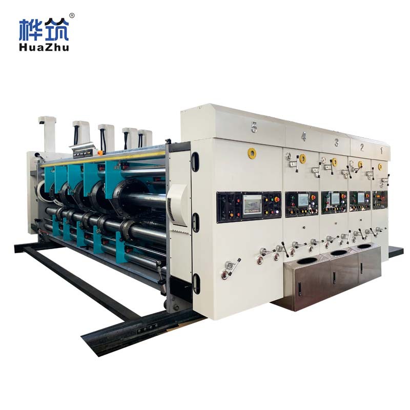 Customized Fully Automatic Three-Color Printing Machine, Carton Printing Slotting and Round Die-Cutting Machine, Carton Factory Printing Equipment