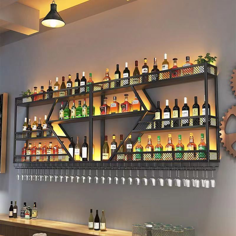 Cross-border Disassembly Wine Rack Bar Restaurant Wine Rack Wall Hanging Wine Cabinet Display Rack Wall Wine Creative Storage Rack
