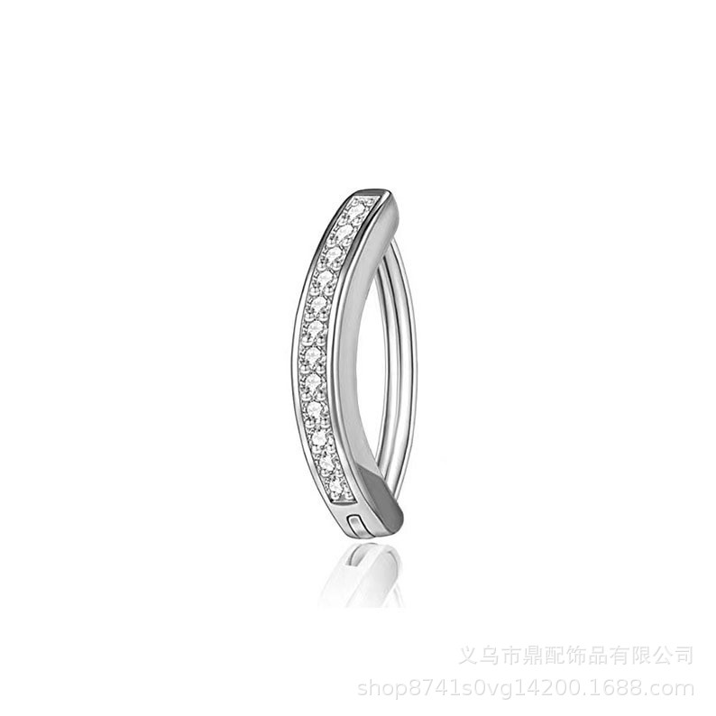 Simple and Popular Micro-Paved Zircon Navel Nails, Cross-Border Personalized Exquisite Navel Buttons, European and American Sexy Navel Accessories Manufacturer