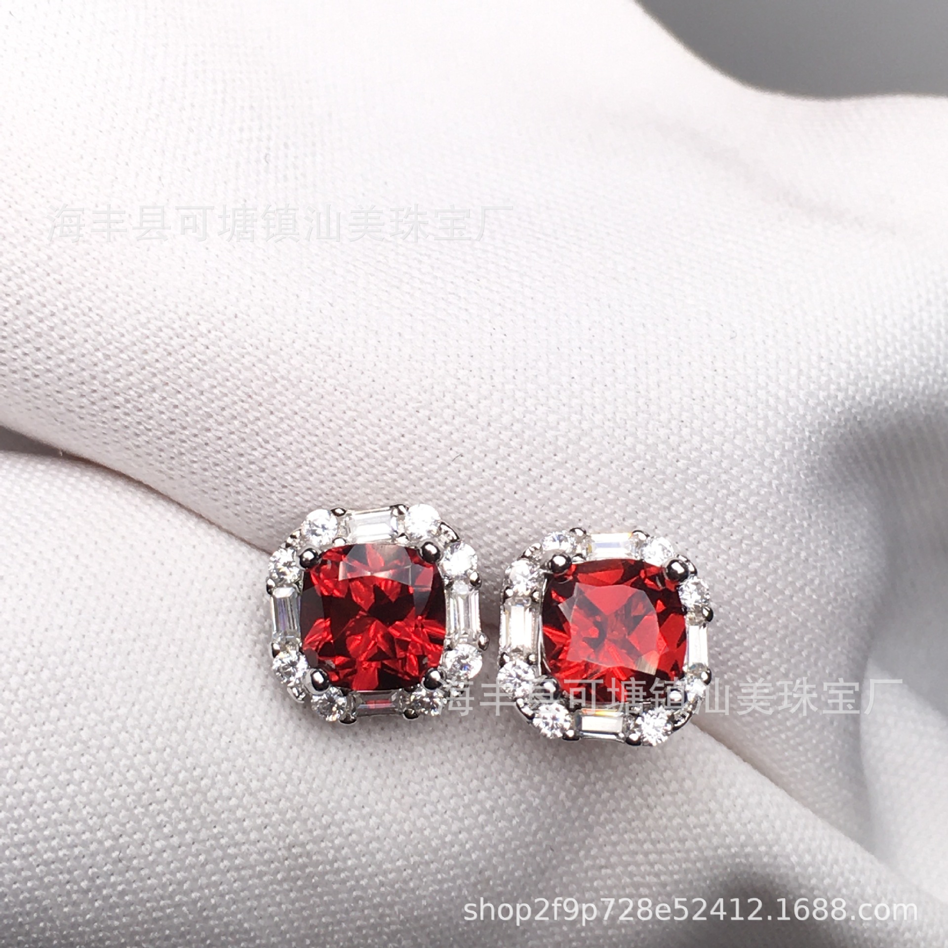 Natural Garnet Amethyst Topaz Olivine Citrine Sugar Earrings s925 Sterling Silver Inlaid Color Treasure