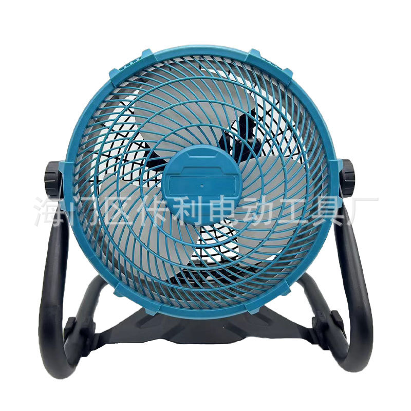 Lithium-Ion Electric Fan, Dual-Use Ac and Dc 12inch Lying Fan, Home Camping Style Desktop, Industrial Charging, Powerful Factory Site