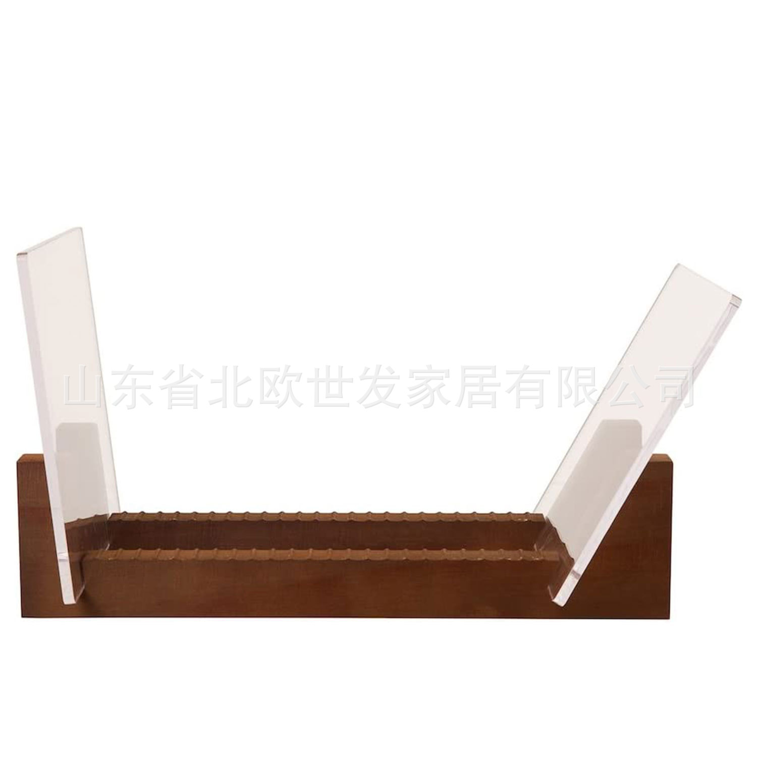 Портативная складная подставка для виниловых пластинок American LPs, из массива дерева, на 50 дисков