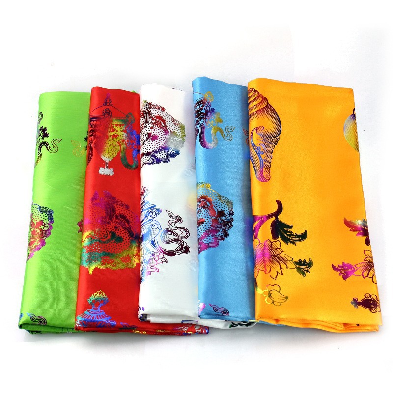 Xizang jewelry five-color eight auspicious Hada bronzing Hada stage reception etiquette supplies 245cm * 48cm