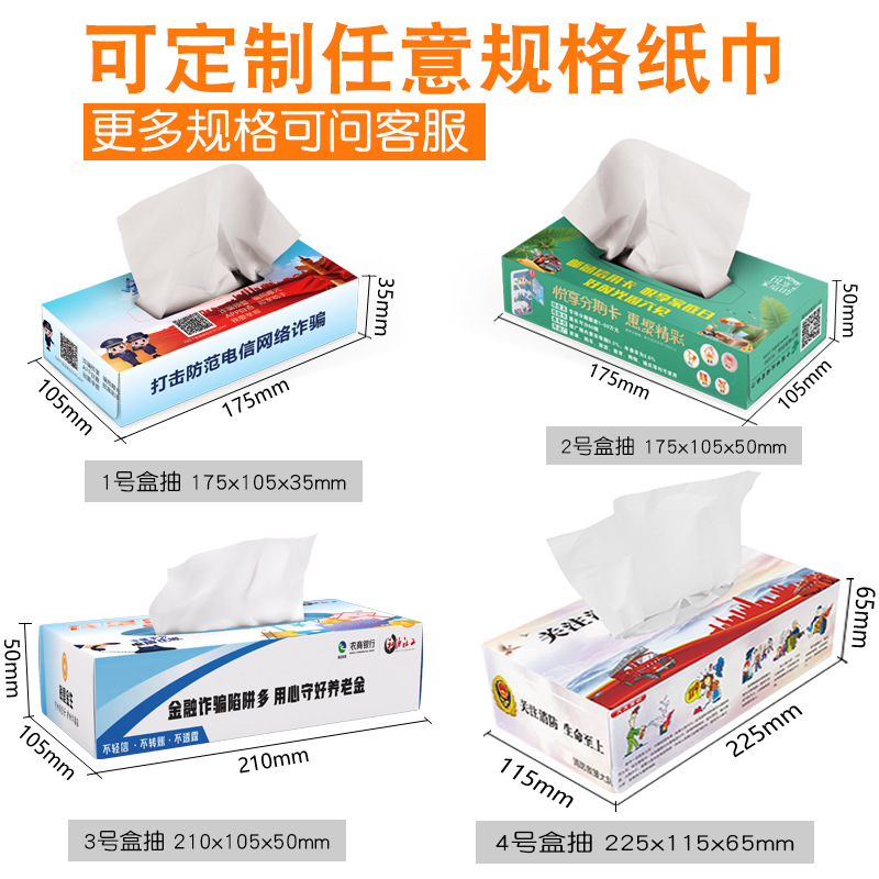 Customized Business Brand Promotional Advertising Boxed Tissue Paper, Corporate Annual Meeting, Commercial Promotion and Distribution of Customized Tissue Paper