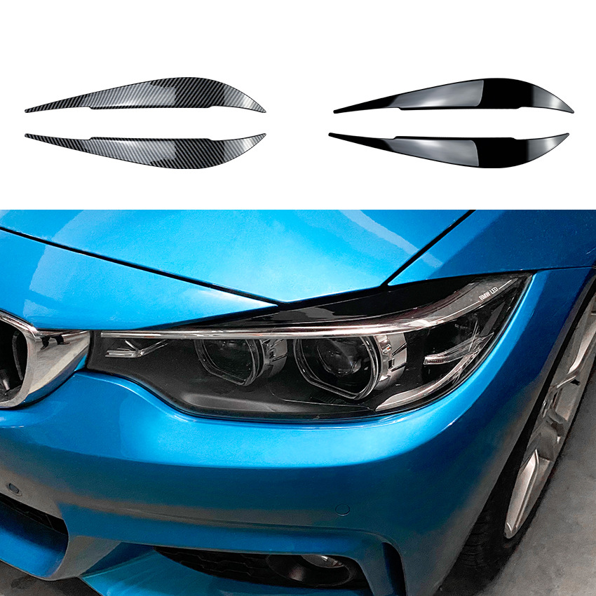 Подходит для BMW 4 Series F32 F33 F36 2014-2020, наклейки на брови фар, модификация