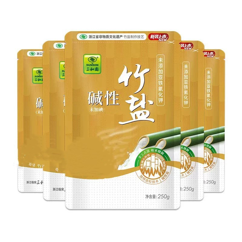Sanheyuan Alkaline Non-Iodized Bamboo Salt Edible Salt Roasted Bamboo Salt Food Cosmetics Raw Material Salt Edible Non-Iodized Salt