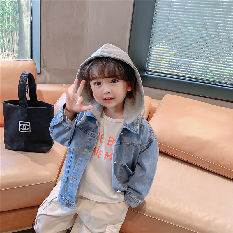 Детские джинсовые топы, новая весна 2021, корейский стиль