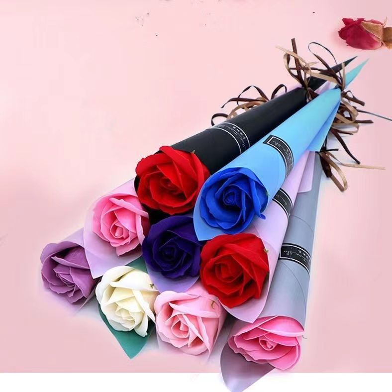 Букет из одной мыльной розы, подарок на День матери, корпоративный подарок, оптовая ручная мыло