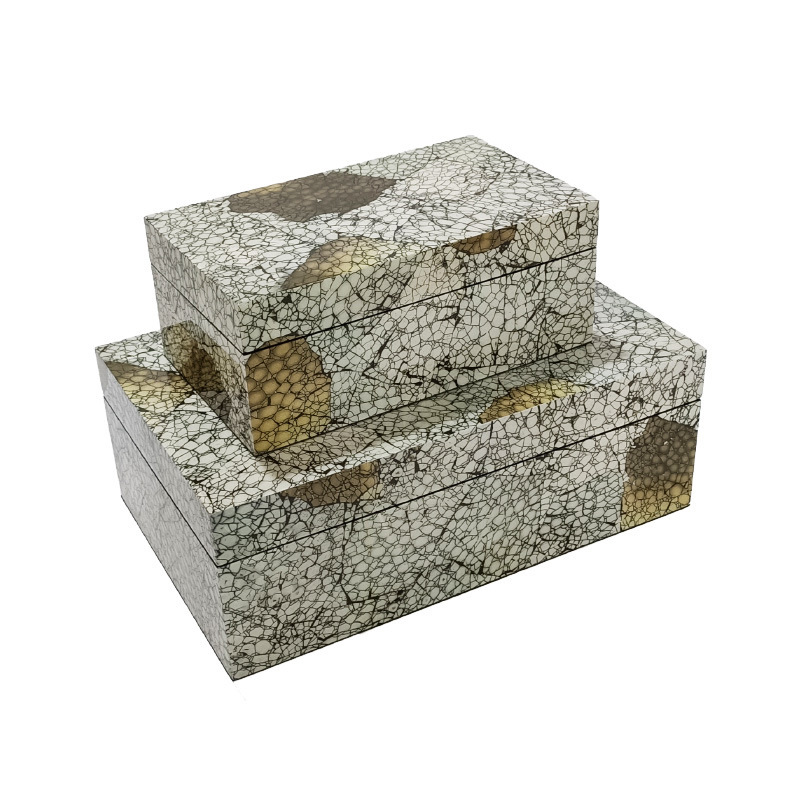 New Chinese Style Model Room Sales Office Hotel Club Soft Decorations Ornaments Wooden Lacquerware Jewelry Box Storage Box