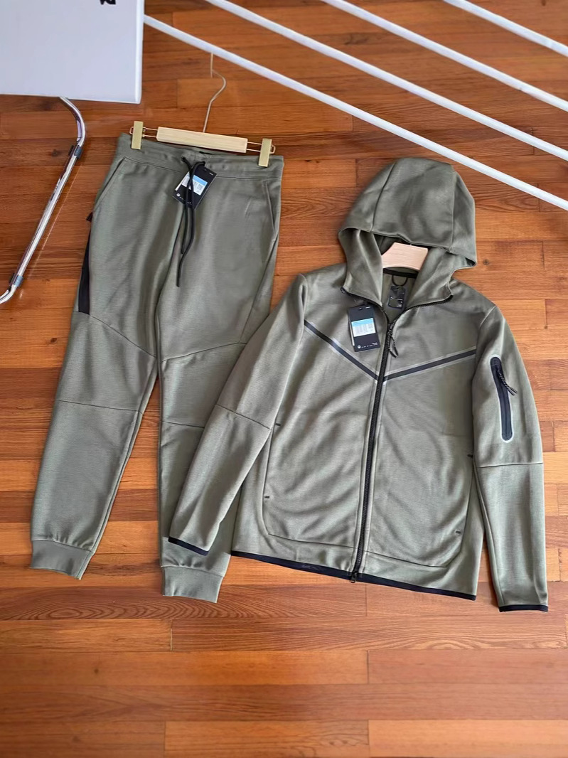 2025 Casual Sports Hooded Men's Side Zipper 490 and 163 Suit Loose Version Simple and Versatile Couple