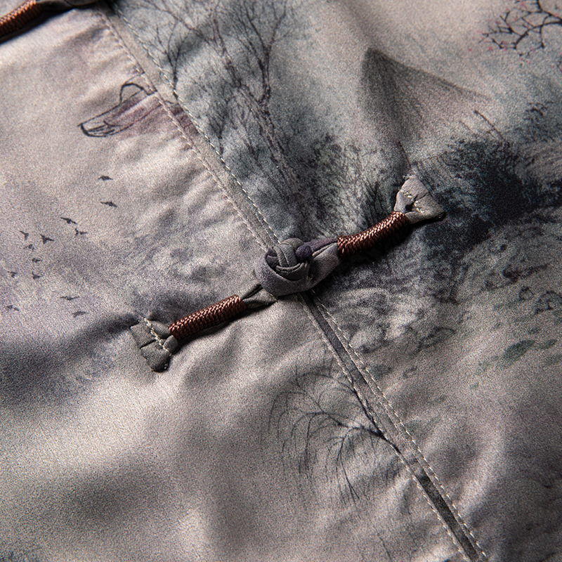 Tang suit male middle-aged and elderly father summer short-sleeved grandpa summer suit elderly Chinese style grandpa clothes 70 years old