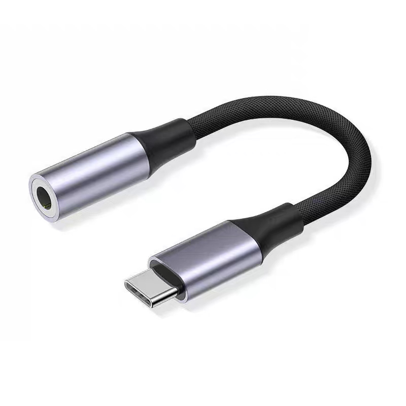 Type-C Digital Audio Cable Adapter C Port 3.5mm Braided Mobile Phone Adapter Cable Suitable for Apple 15Iphone
