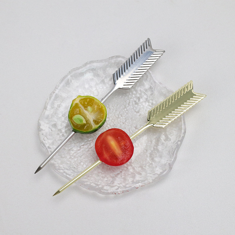 304 stainless steel cocktail needle creative arrow olive wine sign bar fruit embellishment decorative needle