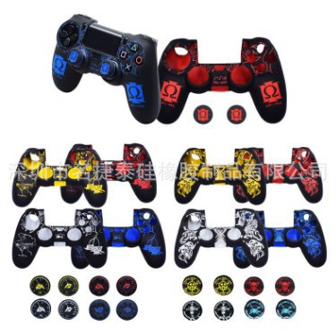 PS4 Handle Silicone Cover PS4 Handle Cover Silicone Protective Cover Laser-engraved Printed Handle Cover Non-slip Anti-Sweat