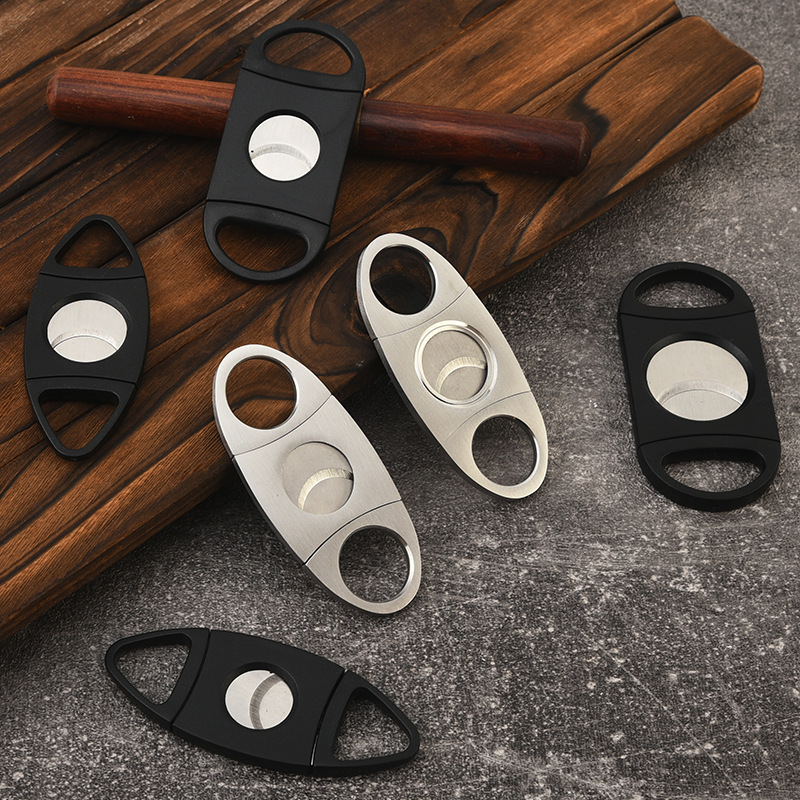 Simple Double-Edged Cigar Scissors European and American Cuban Cigar Cutter Metal Cigar Scissors Hole Opener