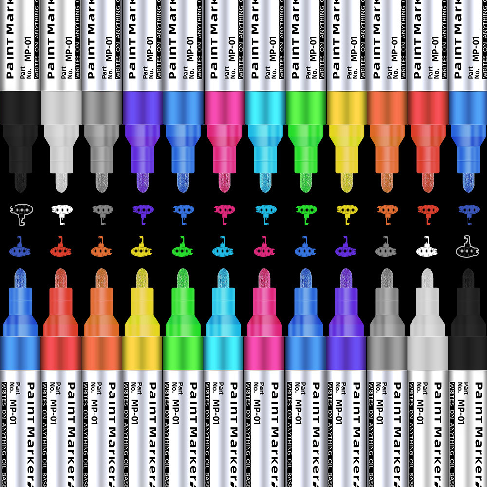 LIT Paint Pen Oil Marker Marker Hand Account Woodworking Pen Multipurpose Marker Tire Pen Paint Pen