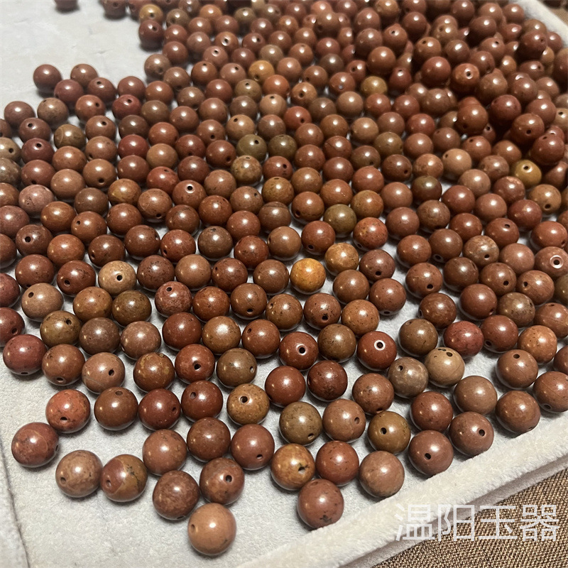 Factory wholesale Surabaya Red Rose Stone loose beads bracelet rose stone loose beads Xuan Huang Rose Stone loose beads rose stone beads