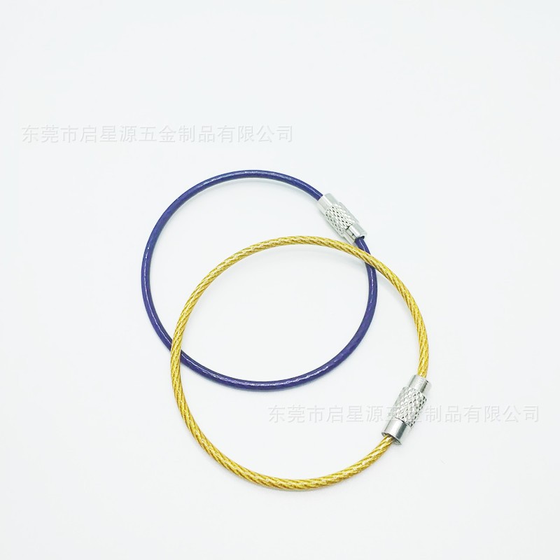 Manufacturer Supplies Coated Steel Wire Rope Pvc Colorful Carbon Steel Luggage Rope DIY Keychain Pendant Stainless Steel