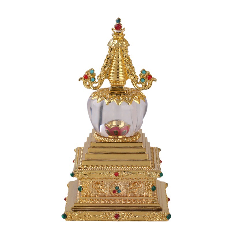 Bofu Crystal Bodhi Pagoda Shirilitar Supplies Household Supplies Opening Shirilitas Transparent Ornaments Gift Box