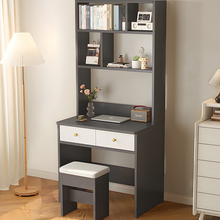 Стол, книжная полка, интегрированный, маленькая квартира, стол из массива дерева, детская книжная полка с ящиком