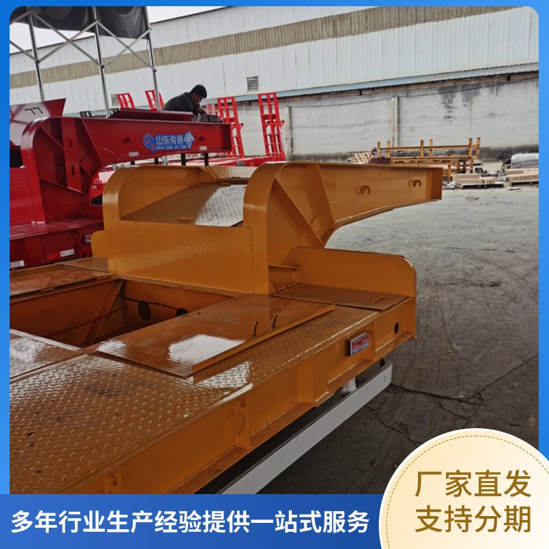 13.75m Lowbed Semi-Trailer Double-Spring Ladder Lowbed Semi-Trailer Single-Section Hydraulic Ladder Lowbed