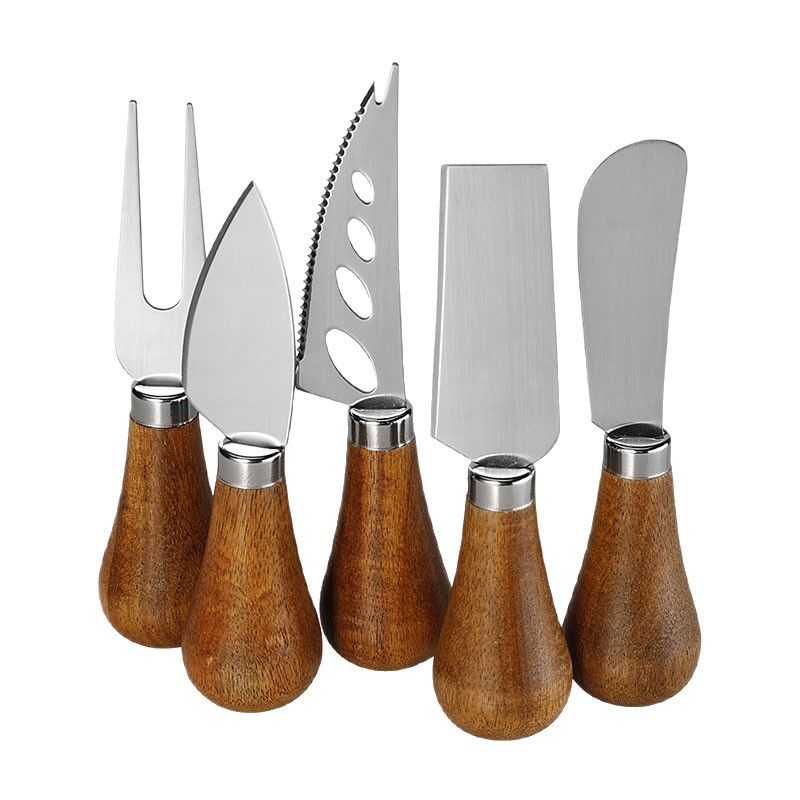 Cross Border in stock Acacia Wood Cream Knife Burease Knife Western Knife Fork Cheese Bread Knife Cheese Knife Cheese Knife