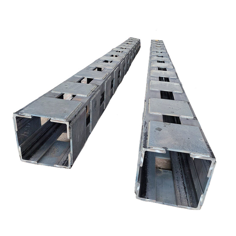 Steel Plate Welded Steel Column Manufacturer Processes Deep Pit Piles, Large Heavy Steel Factory Frame Box Columns