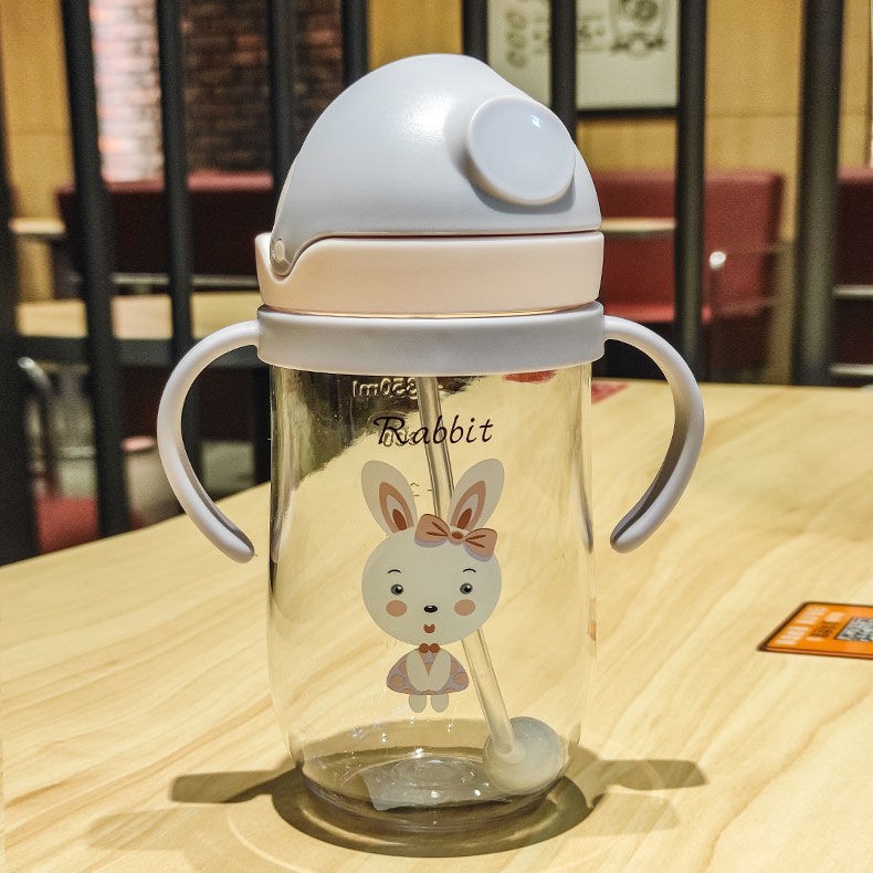 2121 Baby Learning Drinking Cup for Small-Month-Old Kidsren, Sippy Cup for Drinking Milk and Water, 1-Year-Old with Handle and Back Rope 250ml